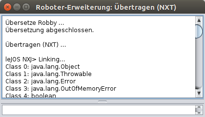 Upload auf NXT-Roboter